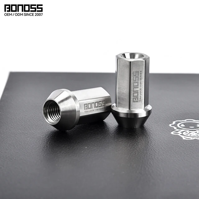 Bonoss High Precision 10 Grade Titanium Alloy Forging 60 Degree Cone Car Wheel Lugs Nuts For Honda