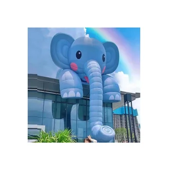 Outdoors Party Decorative Giant Inflatable LED Lighting Elephant Animal Carnival Parade Inflatable Elephant Hanging Decoration