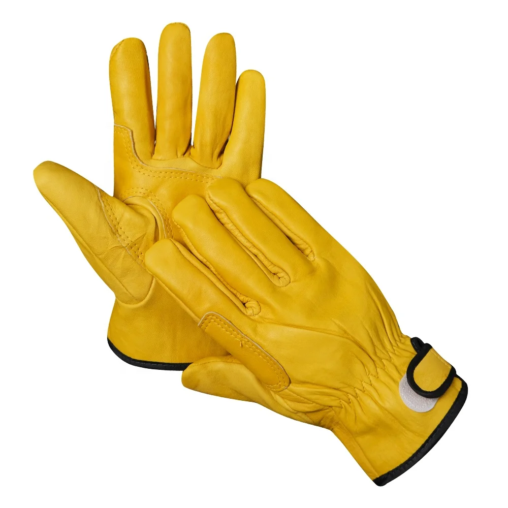 Custom Service High Quality Work Safety Hand Sheepskin Leather Yellow Welding Gloves for General Operation