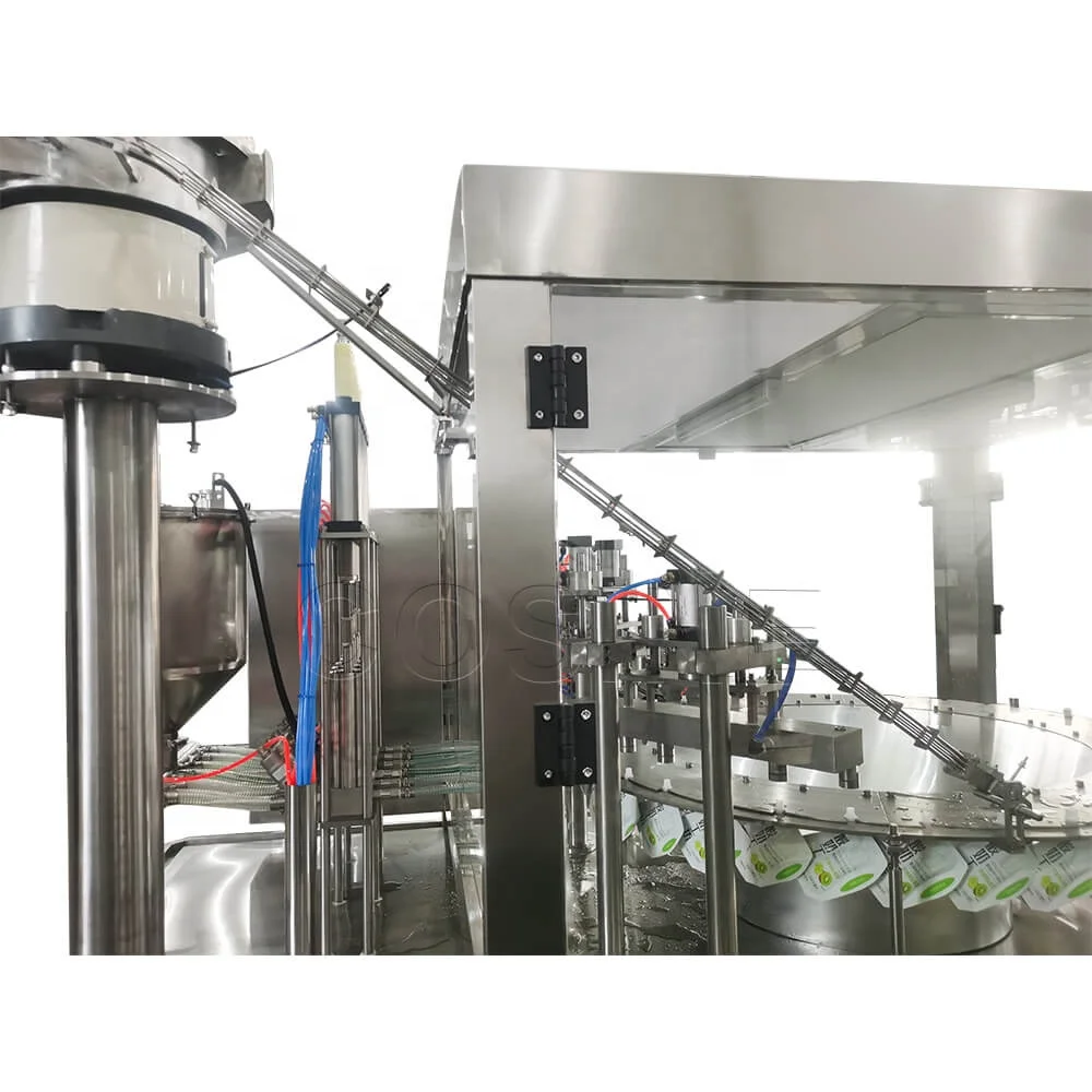 Automatic Mini Small Doy Bag Doypack Spout Pouch Ketchup Liquid Filling and Capping Machine for Sealing Packing Honey 5 ml