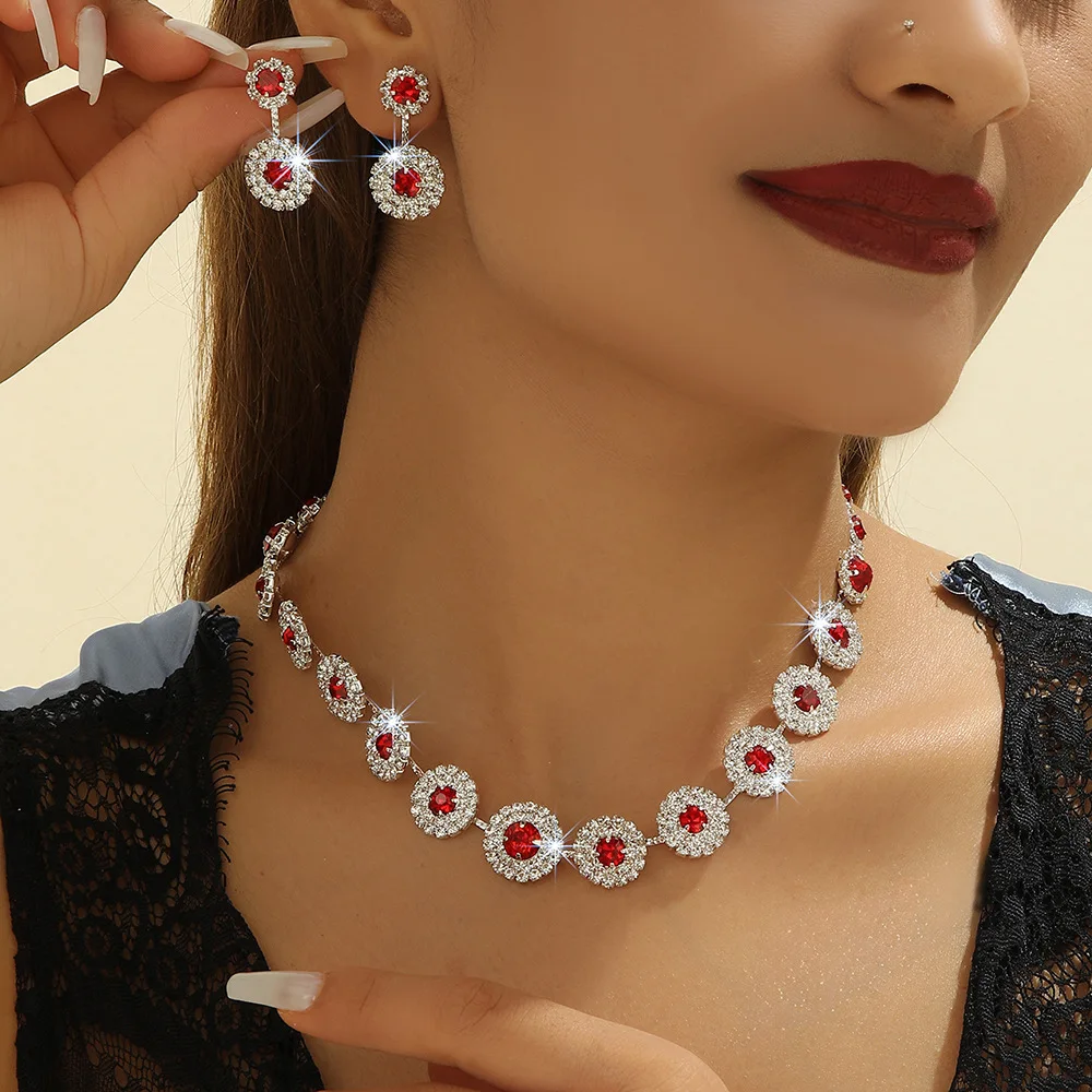 Elegant Water Drop Crystal Jewelry Set