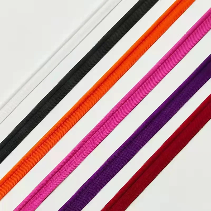 Polyester Piping Cord for Garment Edge Decoration Woven Piping Tape Webbing for Sewing Pillows