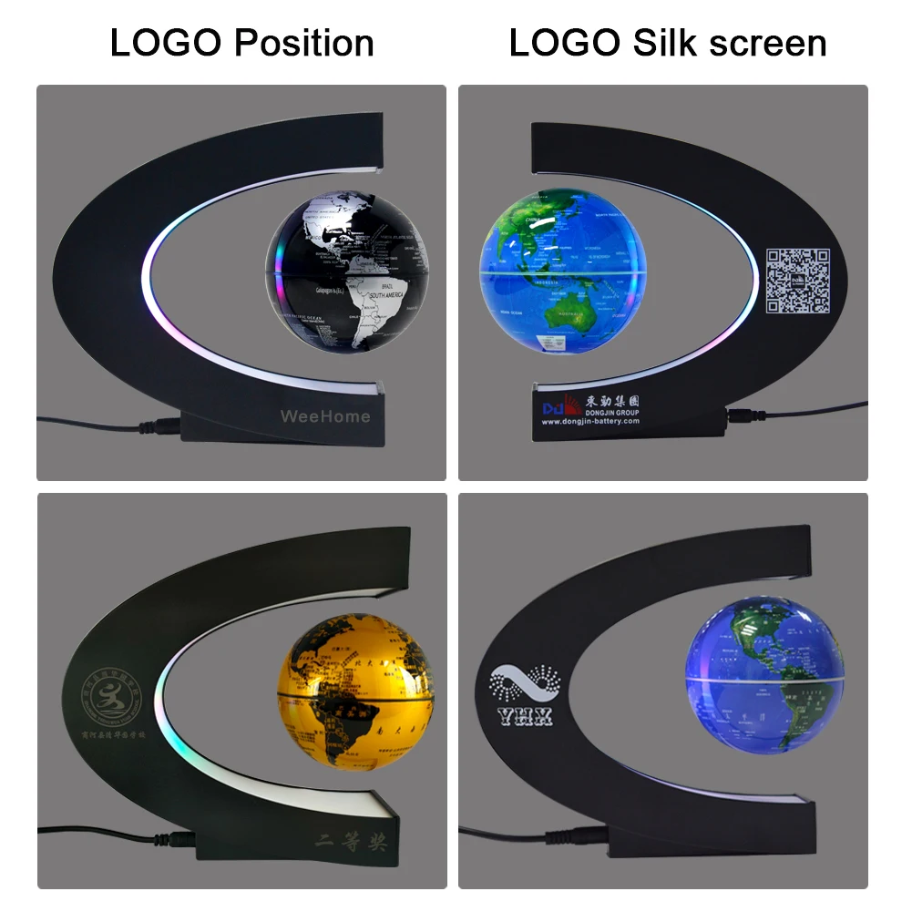 Popular Floating Magnetic Earth Globe with Colorful Led Light