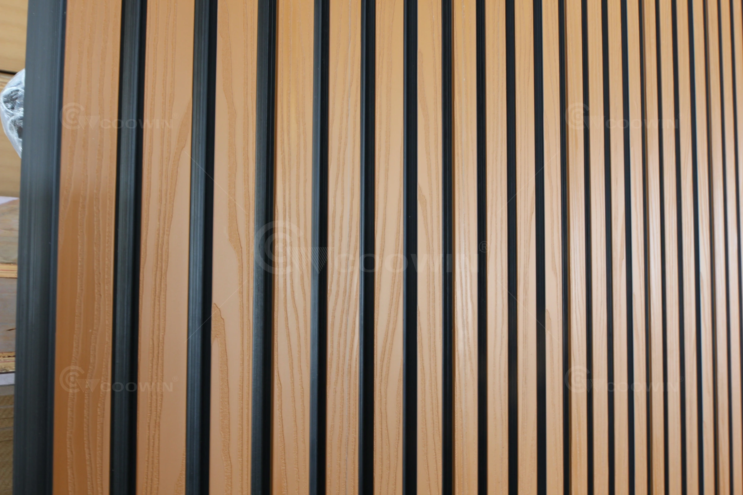 Hot Sale Coextrusion Cladding Fluted Wpc Teak Oak Birch Outdoor Slat Fluted Wall Panel