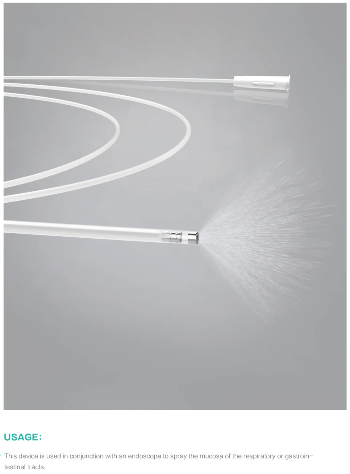 High Quality Disposable Endoscope Spray Catheter To Spray The Mucosa Of