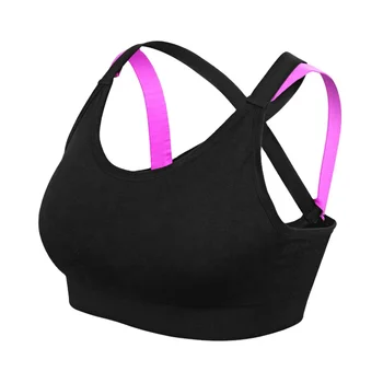 Yoga Top Woman Seamless With Padded Running Gym Fitness Back Sports Bra