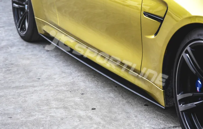 MP Style F80 M3 F82 M4 Carbon Fiber Side Skirts Extensions for BMW 4 Series 2014UP Side Bumper