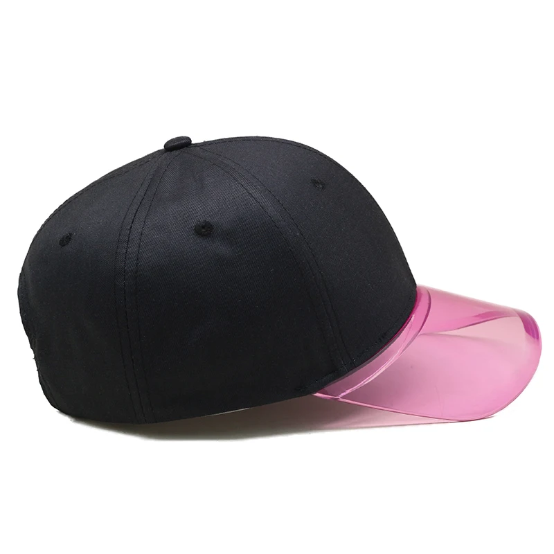 Top Level Adjustable Classic Transparent Visor Hat Customizable Baseball Cap Visor Transparent