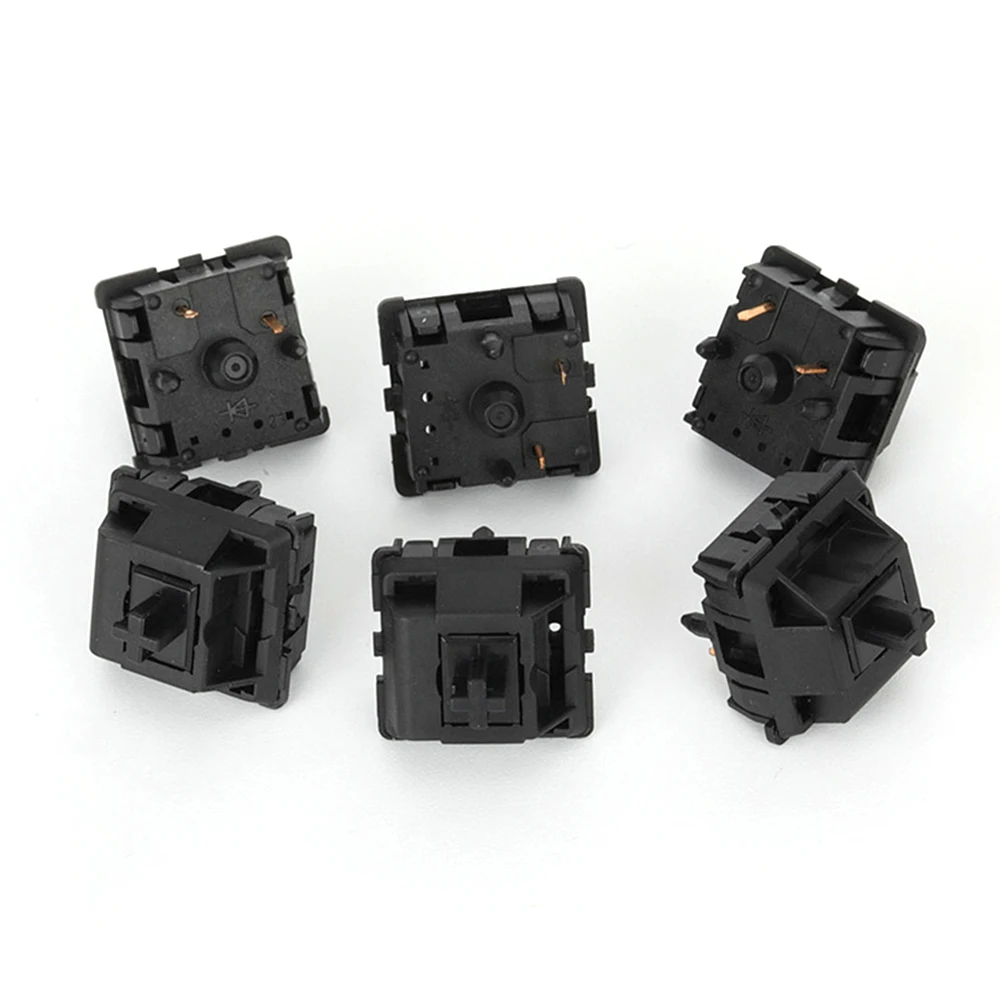 Jwk Black Switches V2 Prelubed Cherry Mx Stem 5 Pin Shell Linear