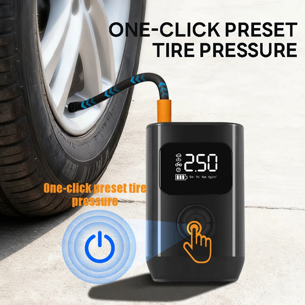 Factory Price 150psi Portable Car Air Pump Wireless Digital Display Portable Air Compressor Multifunctional Tire Inflator - view 5