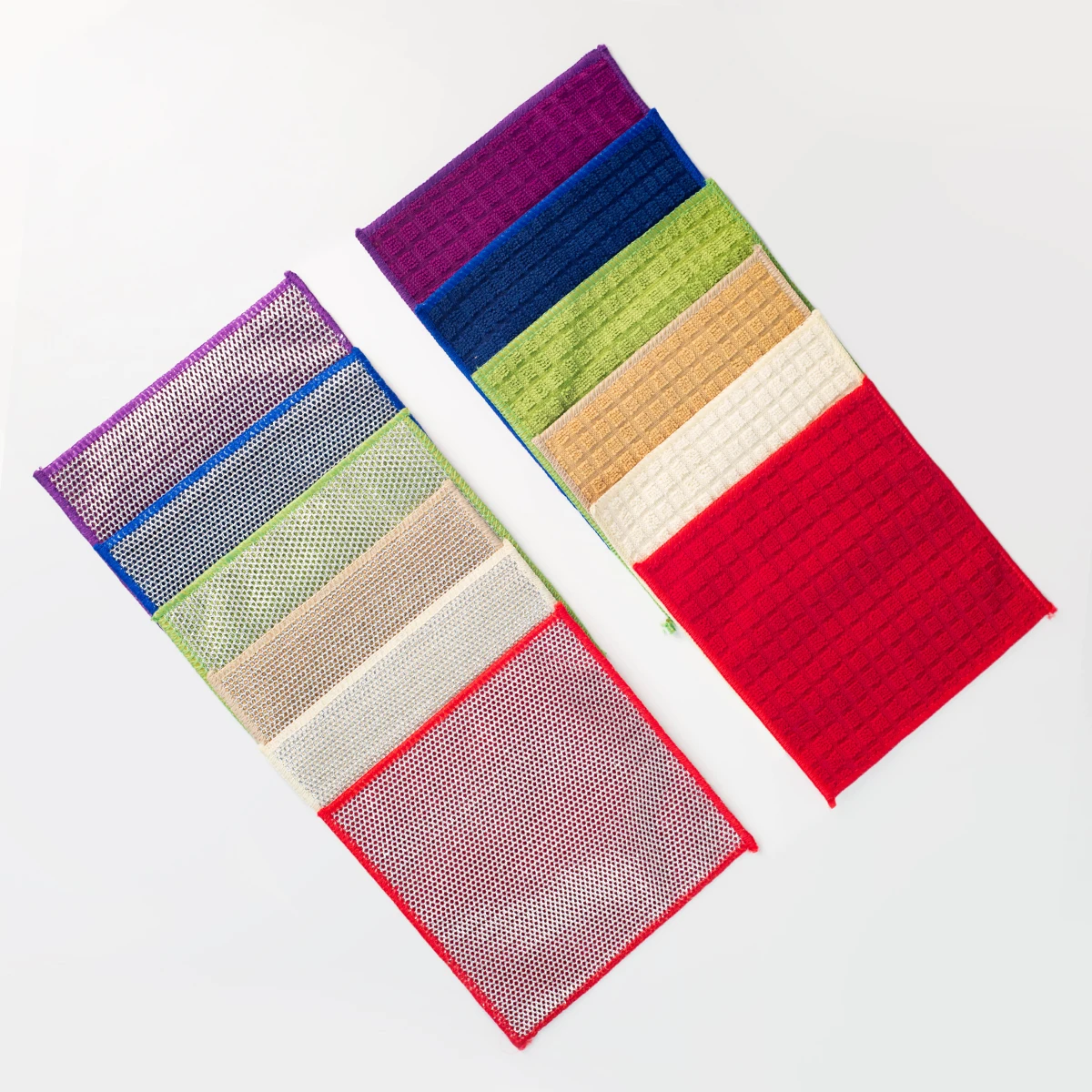 2024 New Upgrade Multipurpose Double Layer Microfiber Wire Cleaning Cloths Dishwash Rag Non Scratch Wire Dishcloth