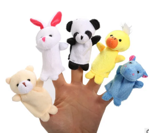 Custom Dinosaur Hummingbird Unicorn Plush Animal Gloves Finger Puppet Gloves Plush Toys