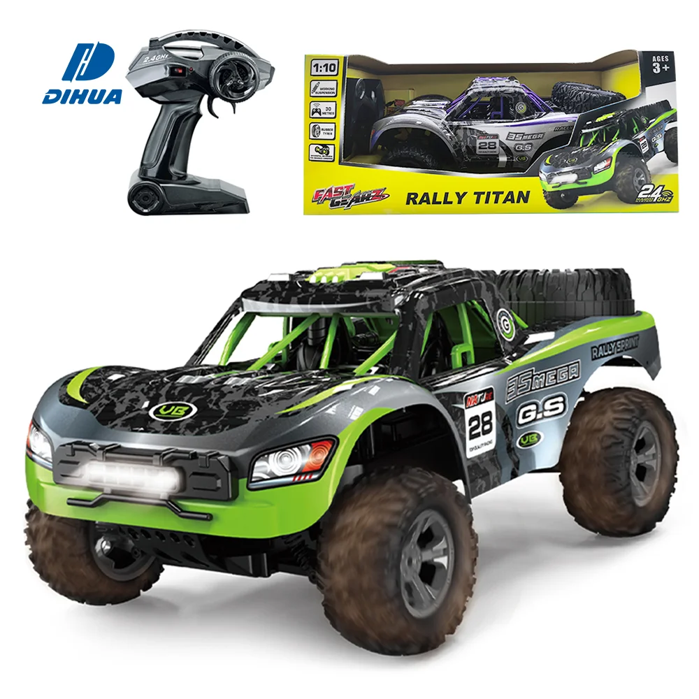 Fast Gearz - 1:10 Scale 2.4G Full Function Big RC Rally Truck with LED Lights High Speed Offroad Racing Vehicle for Outdoor Adventure