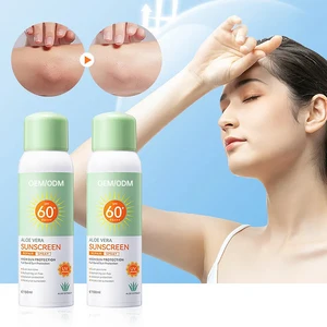 Wholesale 150ml Organic & Vegan Herbal Aloe Hydrating Sunscreen SPF60 Refreshing UV Protection Spray