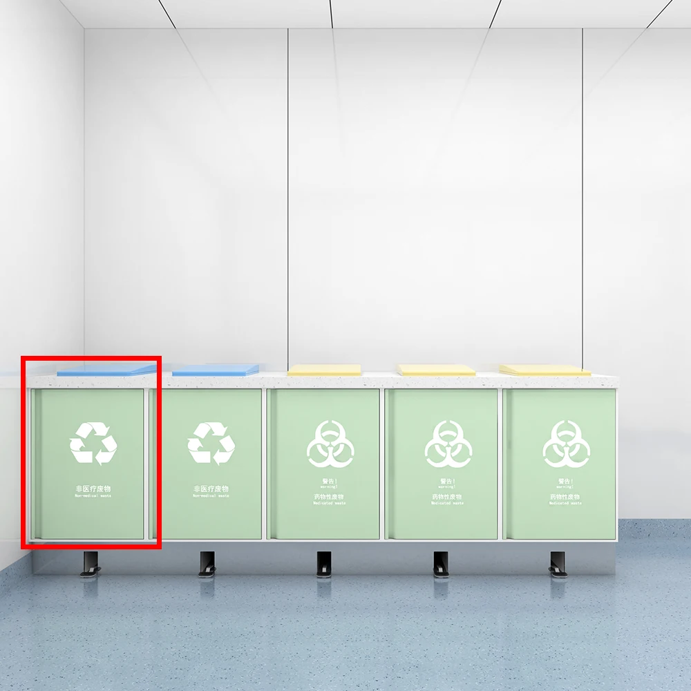 Modern Stainless Steel Hands-Free Trash Can for Home and Commercial Use for School Bedroom Gym and Hospital Cabinets 6