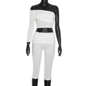 Dropshipping 2026 Wholesale Clothing Woman Hot Sexy Fall Two Piece Midi Pants Women's Sets