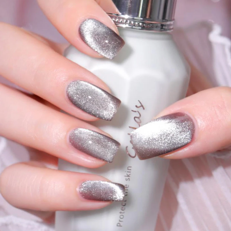 Waterproof Silver Soak Off Cat Eye Gel Polish