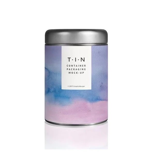 Wholesale Gold Color Tins Tall Cylinder Blank Round Tea Tin Caddy