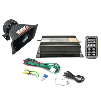 12V 200W Siren PA Speaker Car Warning Alarm Horn MIC System Kit
