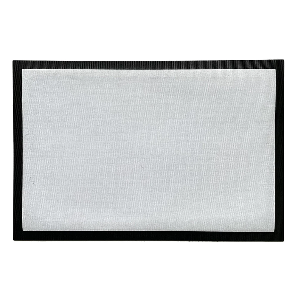 Paillassons intérieurs blancs en caoutchouc imprimables économiques, tapis vierges