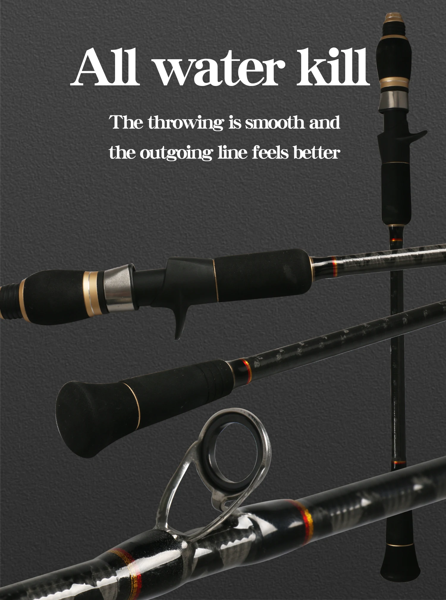 New Arrival 1.83m/1.95m High Carbon Fiber Sea Fishing Bass Bait Casting