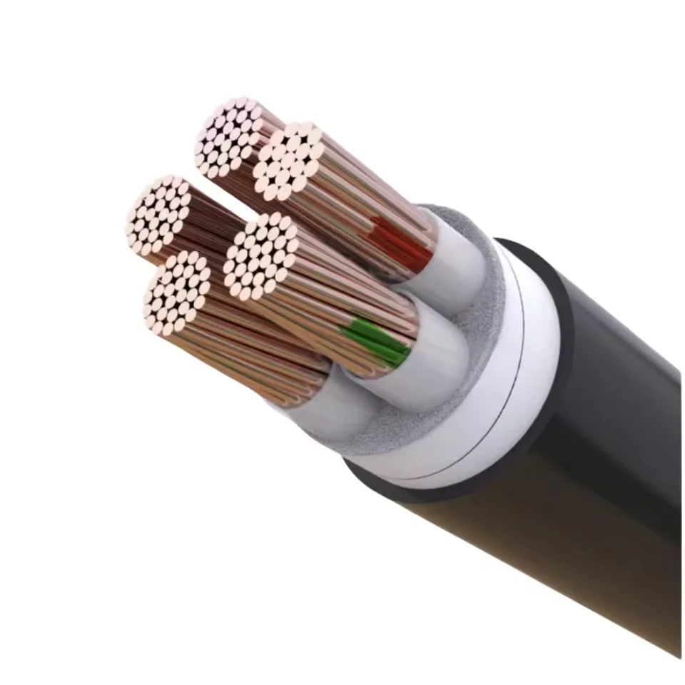 Cable de alimentación conductor de cobre trenzado con revestimiento de PVC aislado XLPE de bajo voltaje directo de fábrica yjv50mm2