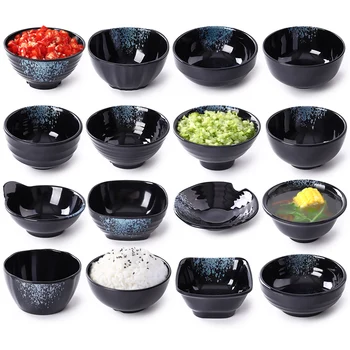 Customized logo: Chinese factory supplies Japanese melamine tableware, plastic bowls, mini Korean rice bowls