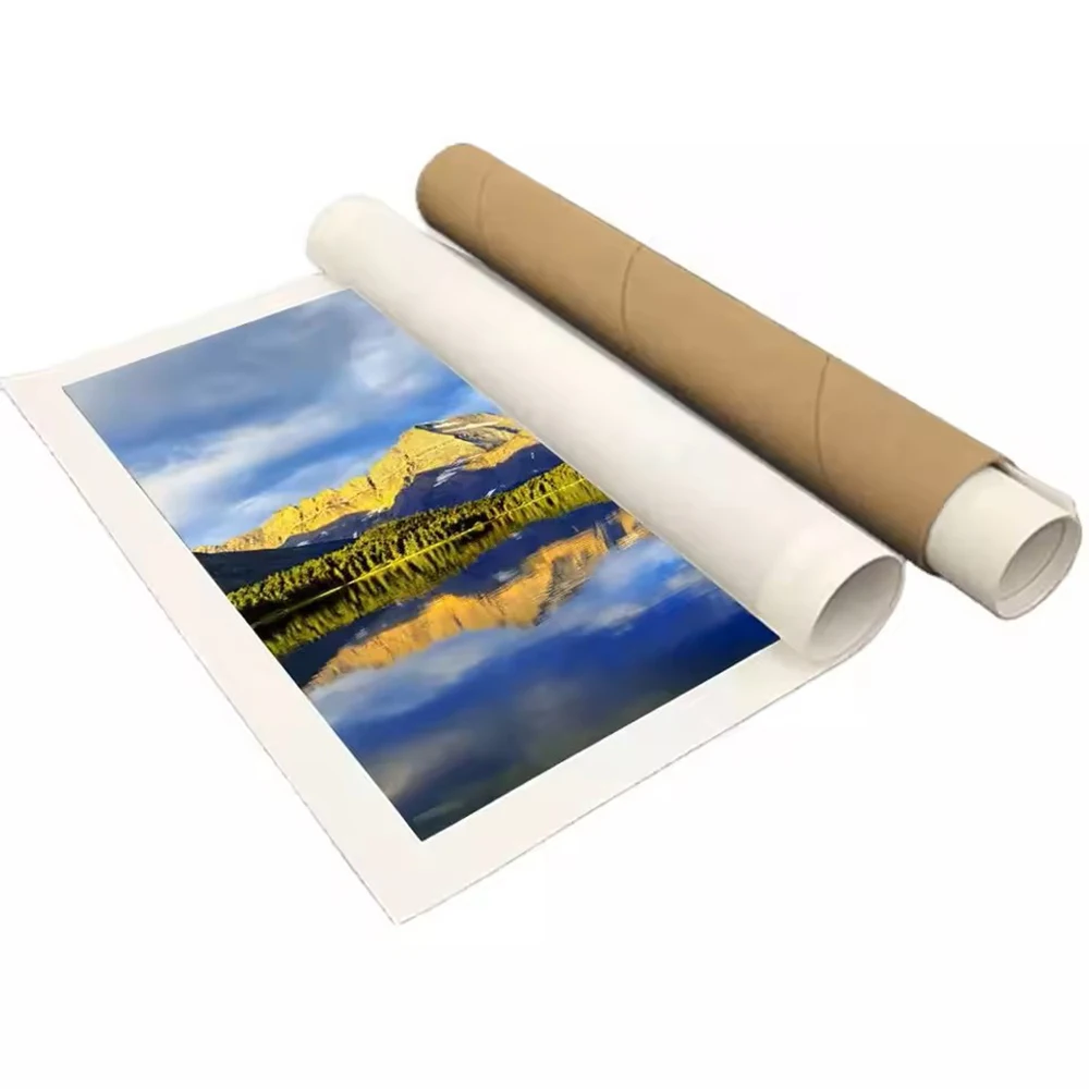 Factory Customized Size Plastic Cover Poster Canvas Wallpaper Kraft Paper Mailing Tube Packaging Paper Tube
