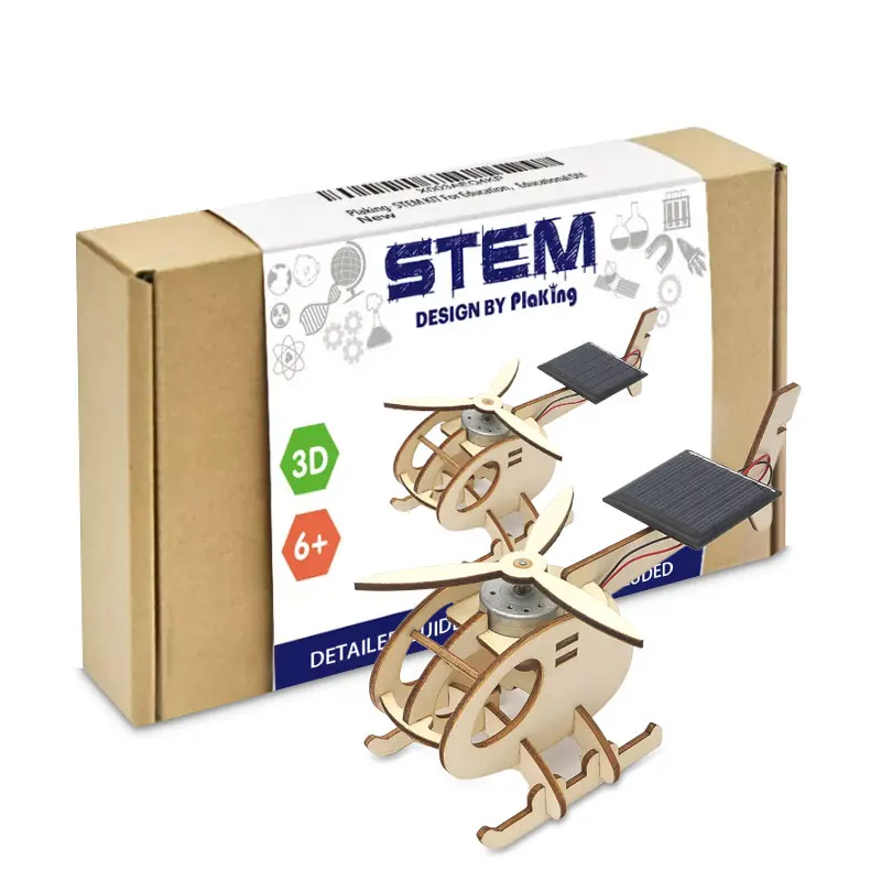 Toy for Boys Age 11 3D Wooden Puzzle Solar Helicopter