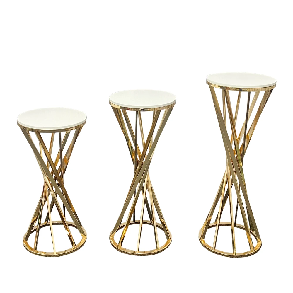 Стильная металлическая подставка для стола из нержавеющей стали 3