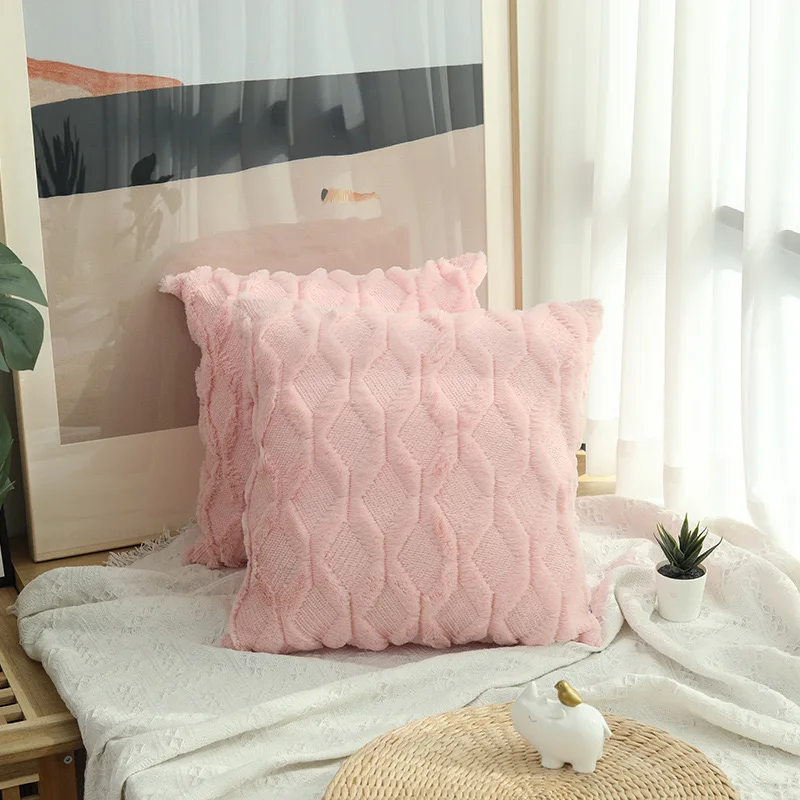 Hot selling custom new printing throw pillow covers with high quality 100% plush pillowcase for girls bedroom decorate