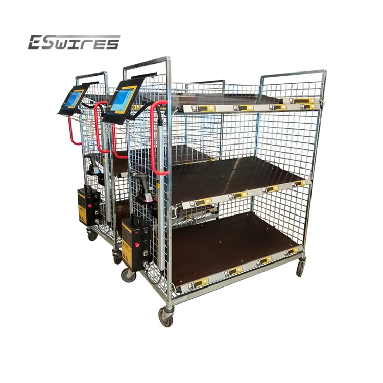 New Product High Quality Customized Galvanized Metal Steel Portable Pack Pick Trolleys with Wire Shelves Hitch Tow bar