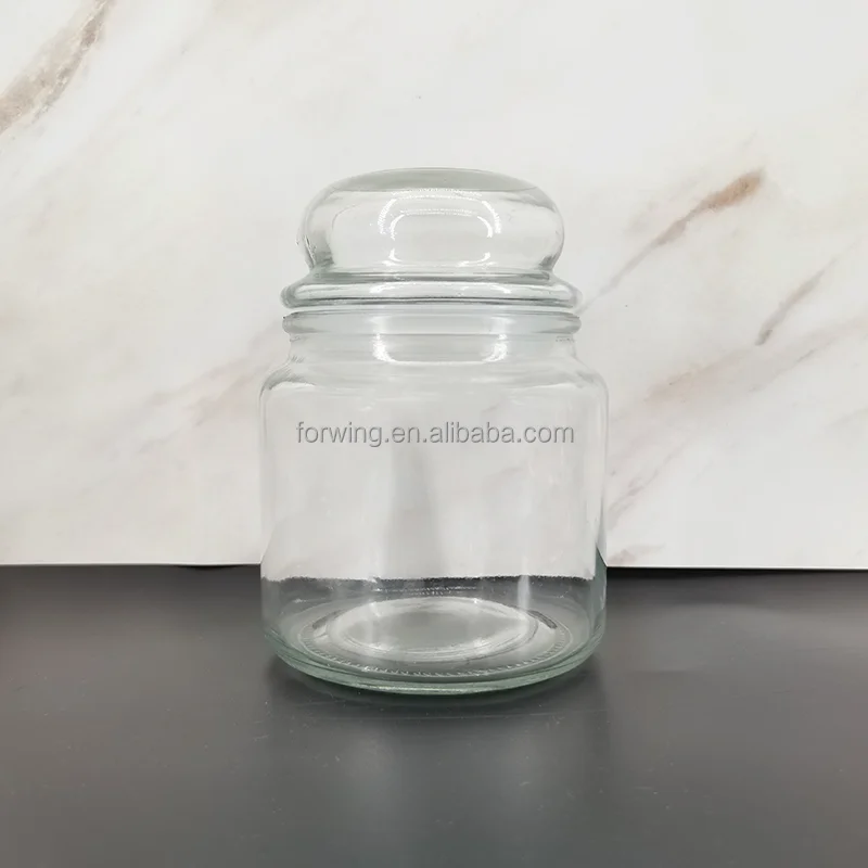Luxury candle jar container empty glass candle holder candle vessels with lid