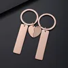 half heart key ring (a pair of rose gold)