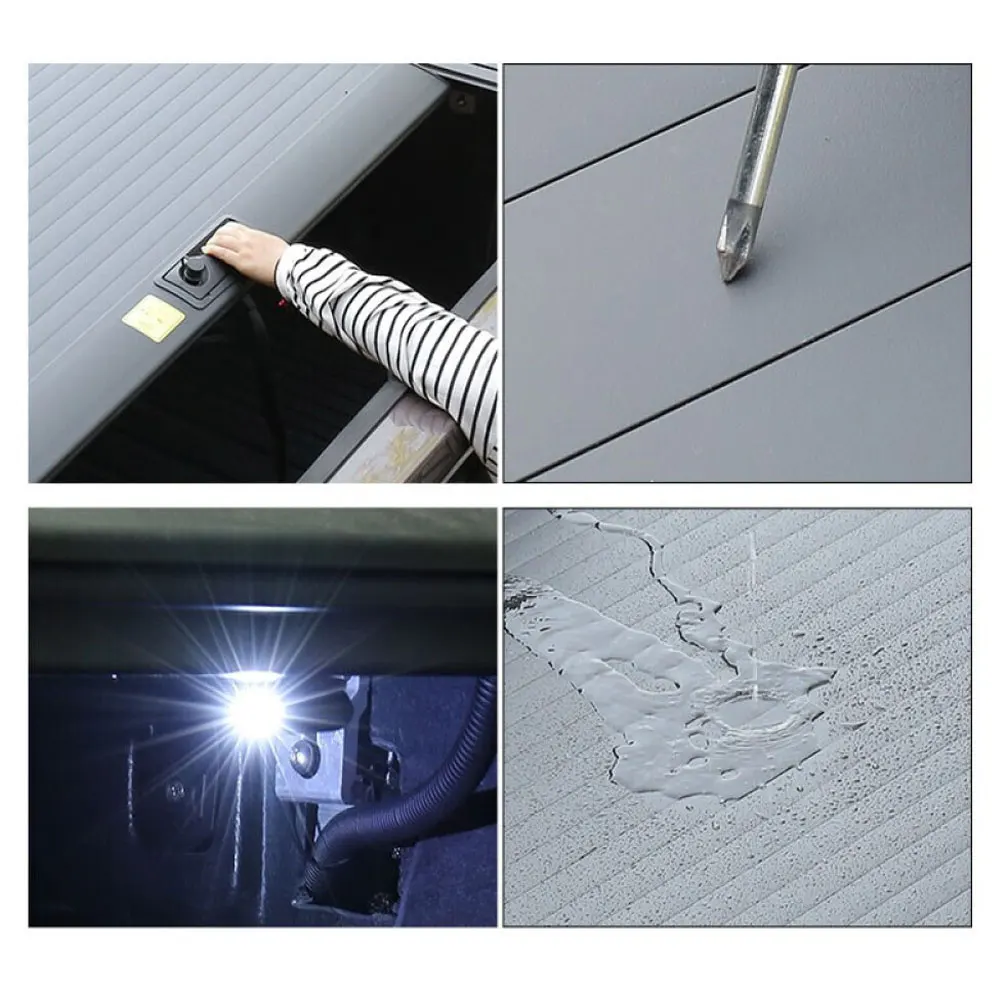4x4 Pickup Truck Roller Lid Shutters in Black Matt Color for Hilux Vigo with Lock and Led Light Trunk Top Cover Hard Canopy