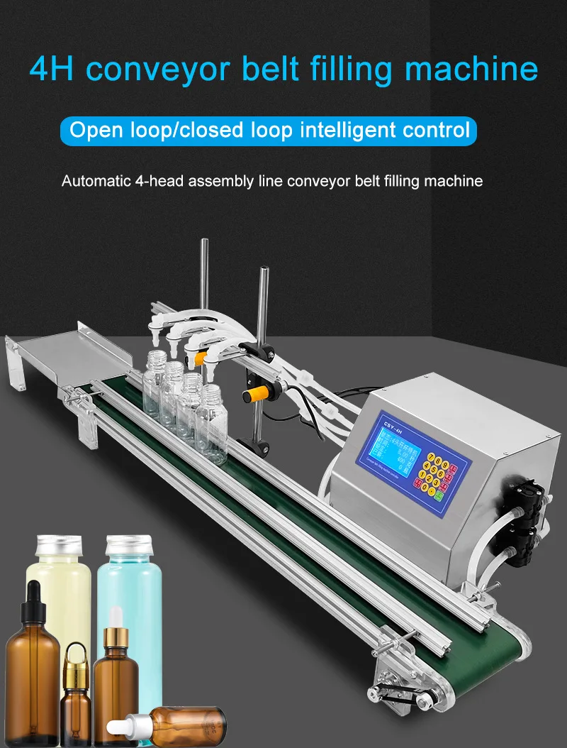Csy4h1200 Automatic Peristaltic Pump Small Liquid Filling Machine Four