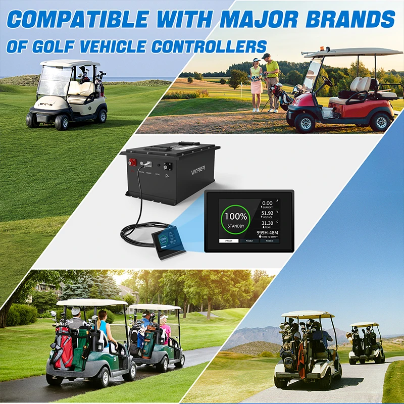 Lifepo4 Golf Cart Battery 36v 38.4v 48v 72v 50ah 100ah 105ah 160ah