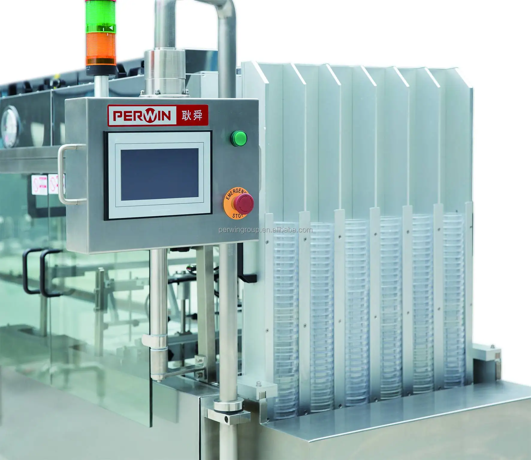 Automatic Aseptic Culture Media Petri Dish Filling Machine Single Line Automatic Stacking Mechanism Customized Peristaltic Pump