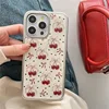 Plated Silver Transparent Hydrogel Case with Heart Bow