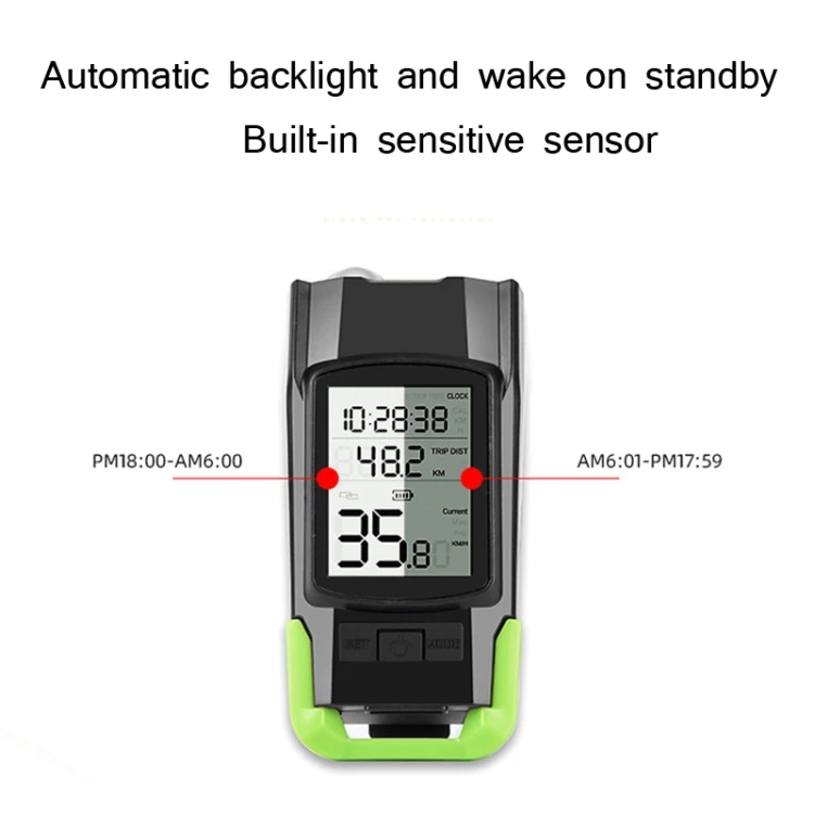 3 в 1 беспроводной со звуковым сигналом и передний свет ночной езды на велосипеде безопасный Велосипедный свет с велосипед велосипедный Спидометр с подсветкой