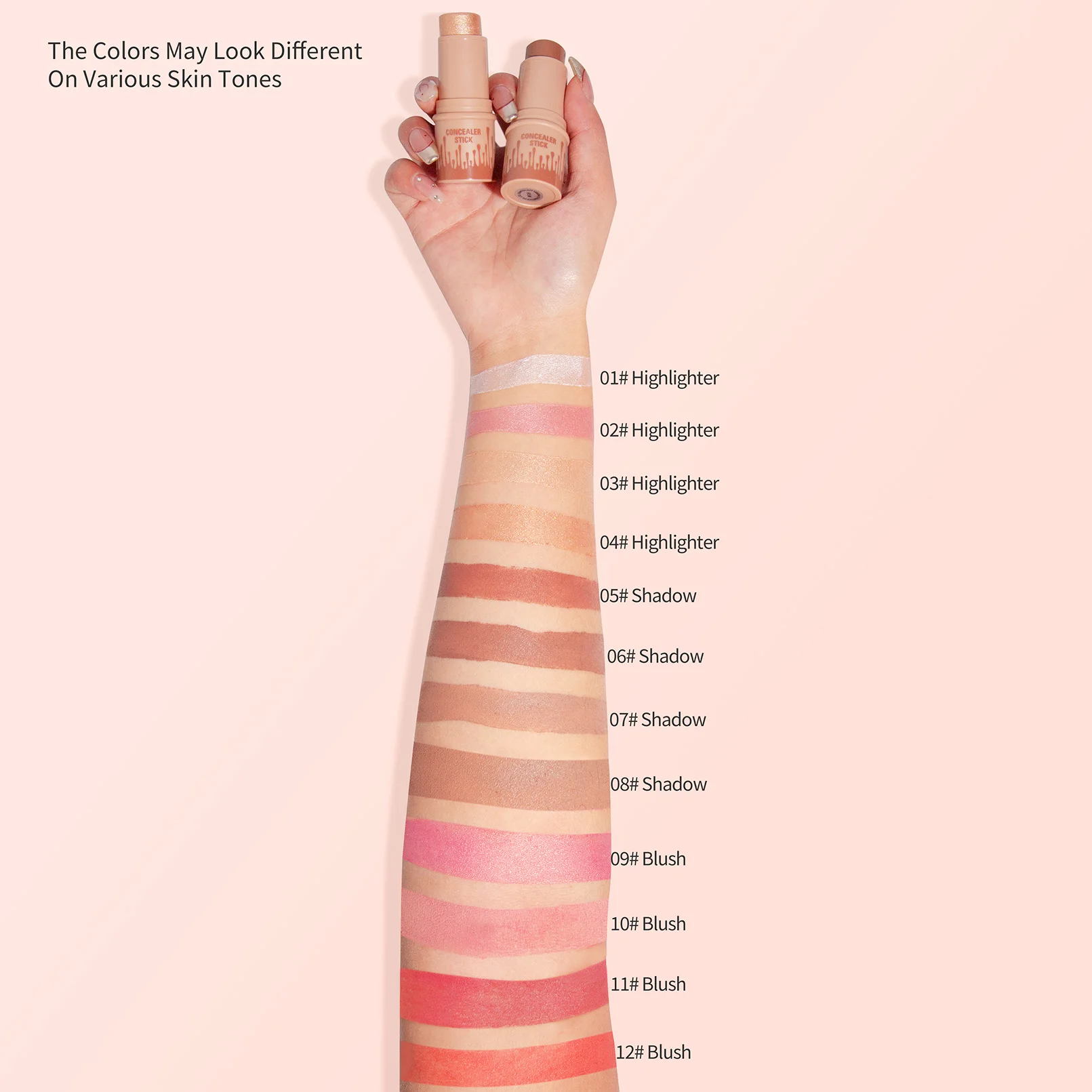 Cosmetics Rose Nude Soft Rosy Color for Your Lips and Cheeks Nude Neutral Tone Blusher Stick for Every Woman Face Makeup