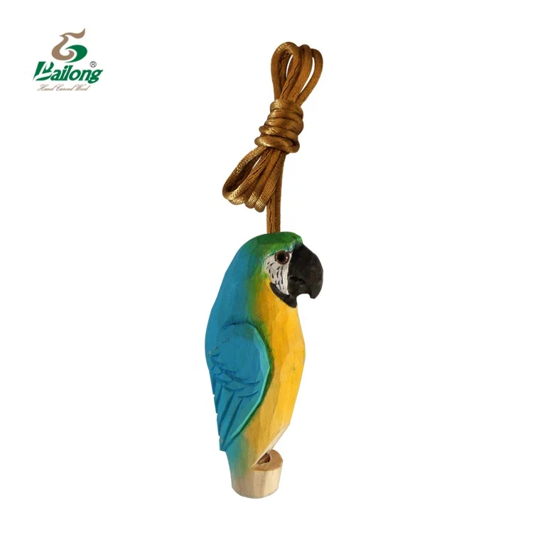 Silbato de animal tallado en madera, silbato de pájaro, juguete para hacer  ruido de animales, relleno de cesta de Pascua, collar de silbato para