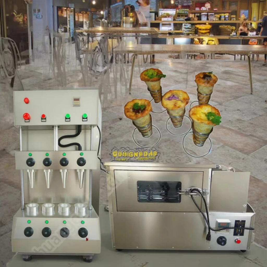 Cone Pizza Maker Forming Moulding Machine Automatic Pizza Cone Oven Machine Corn Tortilla Making Machine for Sale