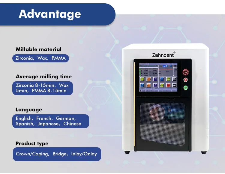 Zahndent 0.002mm Positioning Accuracy Dental Lab Cadcam Dental
