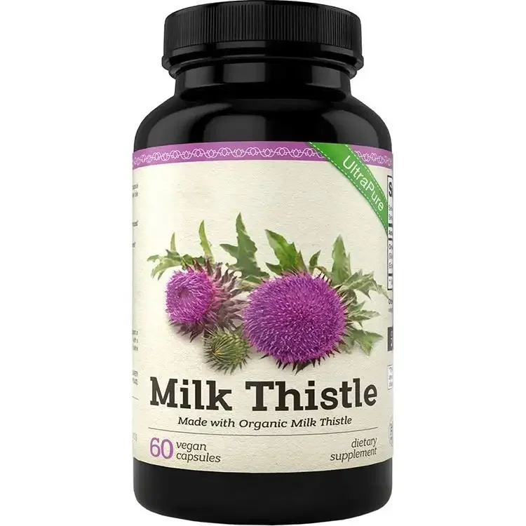 Nourishing The Stomach & The Liver And Anti-Radiation Detox And Cleanse Organic Milk Thistle Capsules