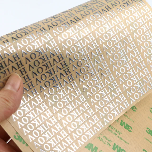 Clear Crystal Stickers for Vegetables and Fertilizers UV Gold Foil Logo Transfer Labels PP Material Metal Adhesive