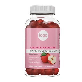Apple Cider Vinegar Gummies With The Mother Vitamins 1000Mg Weight Loss Vegetarian Private Label Tummy flatting gummies