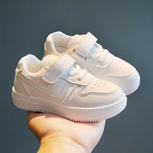 Black School Shoes for Children Wholesale Low Price Sports Shoes Boys and Girls Customized Fashion White Sneakers for Big Kids