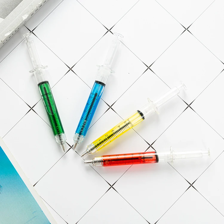 JH Promotional Medicine Injection Pen Hospital Ballpoint Plastic Syringe Pen