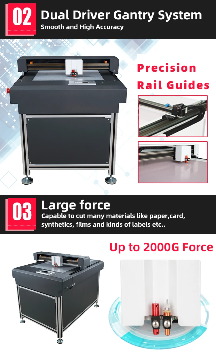 Skycut Dual Head Sample Box Making Flatbed Cutting Plotter for PVC
